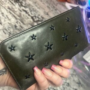 Jimmy Choo Olive Star Leather Wallet